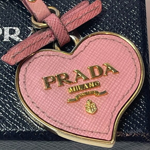 Prada Trick Heart-Shaped Keychain Bag Charm - Pink - Preowned - Picture 4 of 7